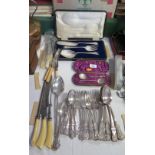 Electroplated Silver Flatware and presentation cased sets