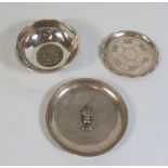 Three Silver Pin Dishes