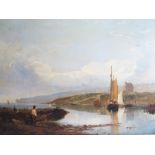 W. Williams (of Plymouth) (1808-1895), No.4 A Scene on The Exe Topsham 1857 [Warners Lock], oil on