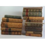 A Selection of Leather Bound Volumes including school prizes