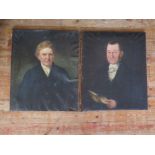 Two Georgian Half Length Portraits of Gentlemen, oil on canvas, 77 x 65 cm