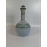 A Victorian Minton Bottle Vase and Cover, 30cm high