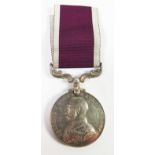 George V Army Long Service and Good Conduct Medal, engraved to S-7270 SJT. F. THOMAS. R.A.S.C. Fixed