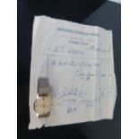 A Janus Gent's 18ct Gold Mechanical Wristwatch, running. Sold with original receipt from Khushdil