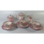 A Victorian Copper Lustre Tea Set