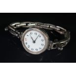 Avia Silver and Marcasite Cocktail Watch, one other silver watch and Egyptian Revival Bracelet