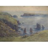 J. Gadsby. Coastal Scene, watercolour