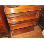 Mahogany Hanging Wall Shelves