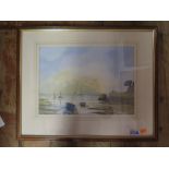 Roger Matthews, The Exe at Lympstone, watercolour, 36 x 26cm, framed & glazed