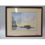 Roger Matthews, Boats at Rest, watercolour, 35 x 26cm, framed and glazed