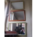 Gilt Framed Mirror and pine framed mirror