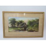 Samuel Prout (attrb.), Free School Southfleet Kent, watercolour, 21 x 15 cm, framed and glazed AND