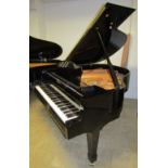 Estonia (c2001)
A 5ft 6in grand piano in a bright ebonised case on square tapered legs,