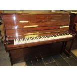 Schiedmayer (c1983)
A modern style upright piano in a bright mahogany case.