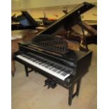 Challen (c1913)
A 4ft 4in grand piano in an ebonised case on dual square tapered legs.