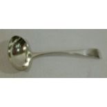 A George III old English pattern silver sauce ladle, Newcastle 1799, 17.5cm long, 1.