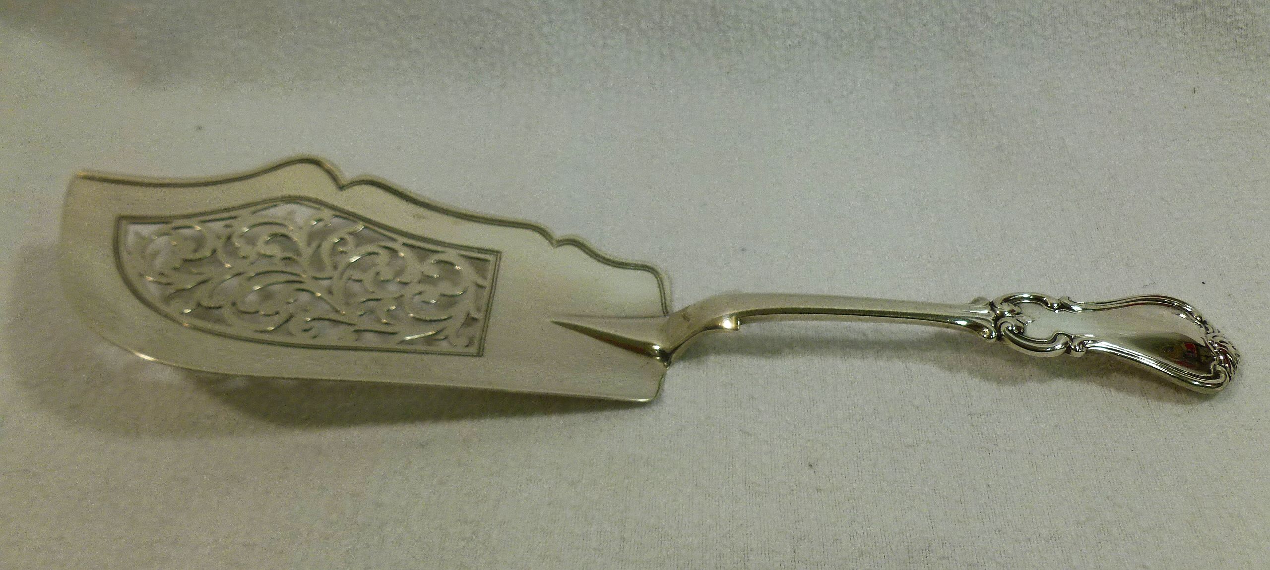 An early Victorian silver Albert pattern fish slice, London 1852, by John and John James Whiting,
