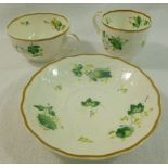 A Minton porcelain trio, pattern no.