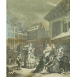 A set of four engravings after the originals by William Hogarth (1697-1764) and engraved by T Cook,