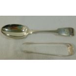 A George III silver fiddle pattern tablespoon, Newcastle 1810, 23.