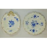 An H & R Daniel porcelain plate and side dish, Shrewsbury shape,