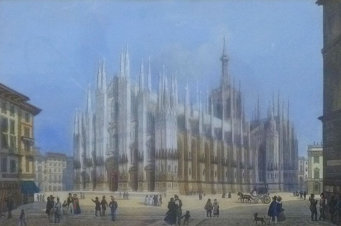 Two hand coloured mezzotints of St. Marks cathedral Venice and St.