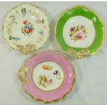 Three pieces of H & R Daniel porcelain comprised of two side dishes, Shrewsbury shape, 22.