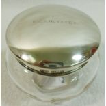 A George V silver lidded jar from the liner T.S.S.