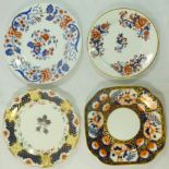 Four pieces of H & R Daniel porcelain comprised of a plain edged plate, pattern no 4813,