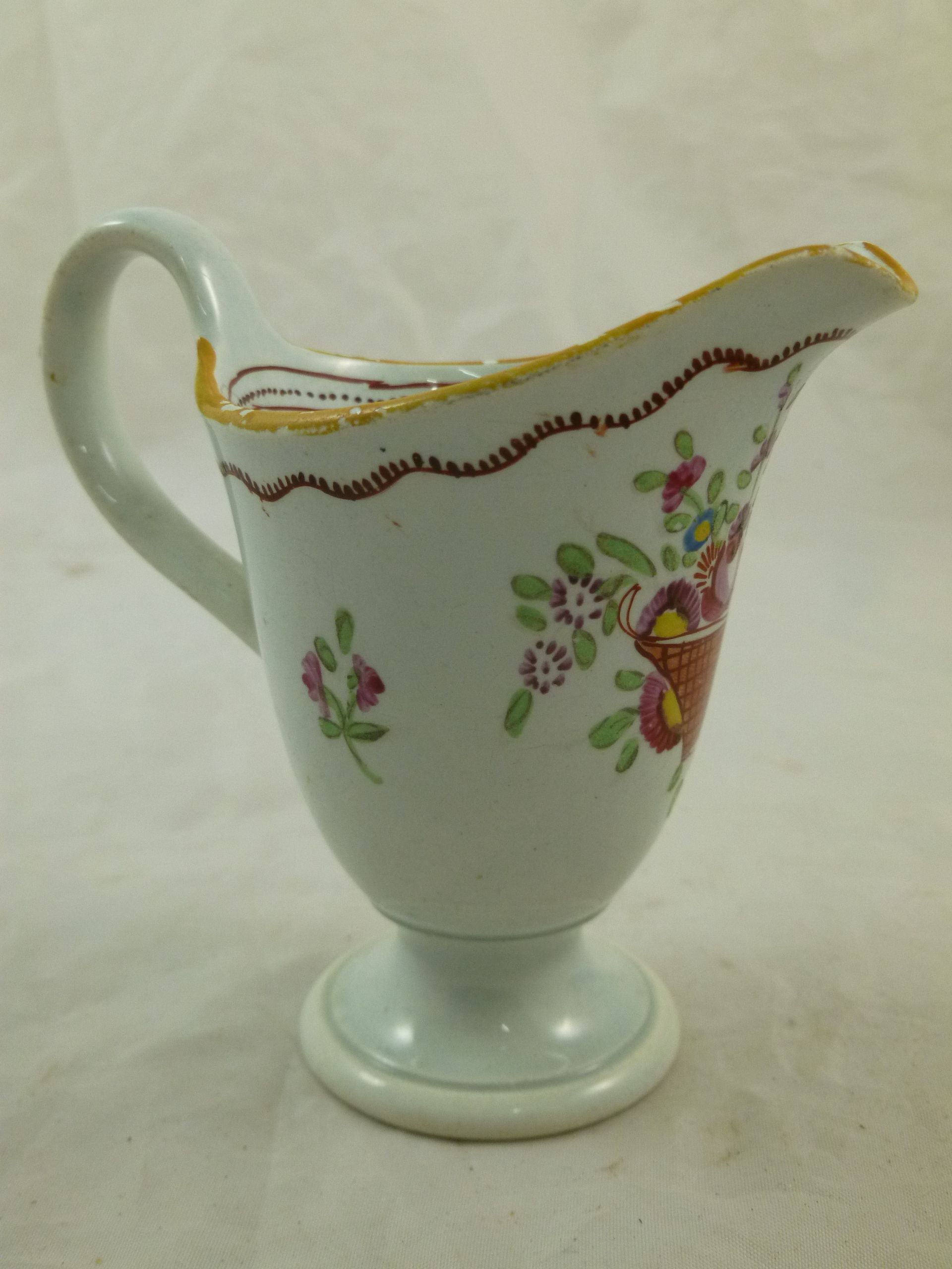 A collection of six 18th century and 19th century ceramic cream jugs including a Newhall style - Image 5 of 15