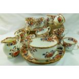 A Copeland China part tea service comprised of a sugar bowl and cream jug, 14 cups and saucers,