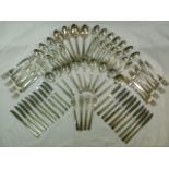 An Oneida silver plated cutlery set for