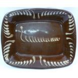 A 19th century slipware rectangular bowl