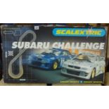 Scalextric Subaru challenged sets (plus 6 sports cars models)