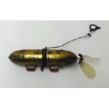 A German Lehmann, Zeppelin Airship, tinplate clockwork model, length 18cm.