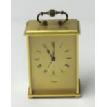 Swiza brass cased Swiss carriage clock,  height 14 cm.