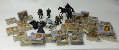 A collection of the Lord of the Rings action figures and cased publicity toys