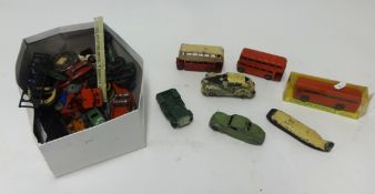 Box of various play worn Dinky Toys