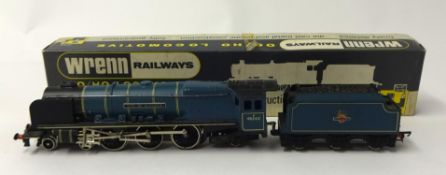 Wrenn Railways OO gauge locomotive, W2229, City of Glasgow, Blue B.R., boxed.