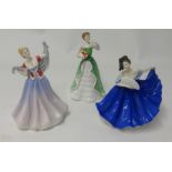 3 figures including Royal Doulton 'Elaine' HN2791, Royal Doulton 'June' HN2991, Royal Doulton 'Merry