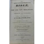 A large Georgian Bible by the Late Reverend John Brown Minister of Haddington 1814.