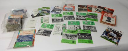 A mix collection of various football programmes including Exeter City 1969, PAFC, Manchester