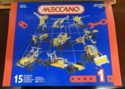 A collection of Meccano set to include no 7, no 1, no 2. Also Meccano Evolution 1, and 4 further