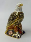 Royal Crown Derby paperweight, large eagle, height 17cm with silver stopper