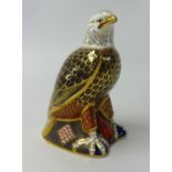 Royal Crown Derby paperweight, large eagle, height 17cm with silver stopper