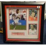 OF FOOTBALL INTEREST David Beckham signed photograph montage in box frame, with certificate.