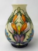 MOORCROFT - a spring pearl patterned vase, height 19cm, complete with original box.