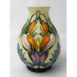 MOORCROFT - a spring pearl patterned vase, height 19cm, complete with original box.