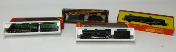 Triang Hornby locomotive OO gauge Evening Star boxed together with a Mainline locomotive, a Hornby