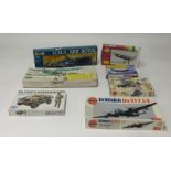 10 assorted scale model kits including Revell, Pandora Sailing Ship wood model etc.